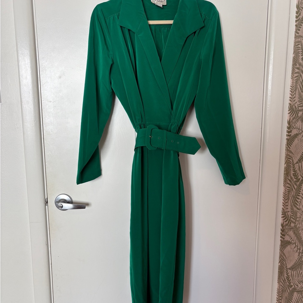 Vintage Kelly Green Women's Dress